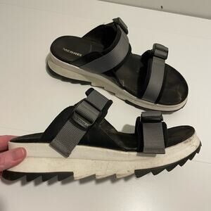 Merrell Brand Women's Size 8 Black & Gray Alpine Cush Slide Sandal